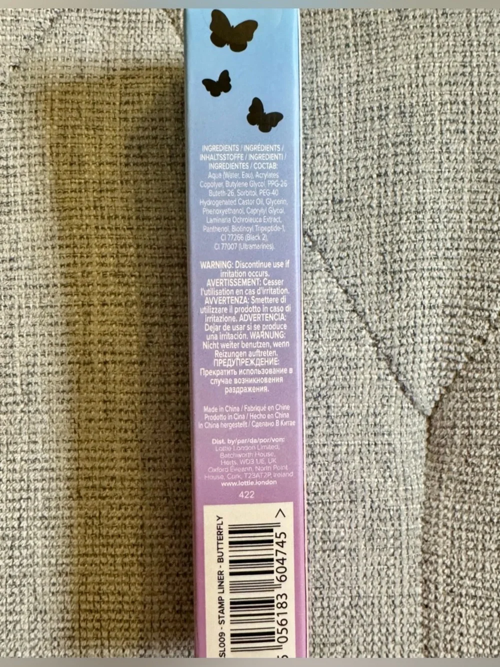 Lottie London Stamp Liner - Ultra Black Butterfly Stamp and Eyeliner Duo
